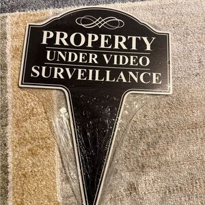 Black Property Surveillance Sign
